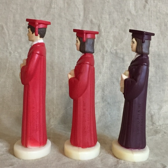 Vintage Graduate Cake Toppers Male And Female 80s - Picture 15 of 16